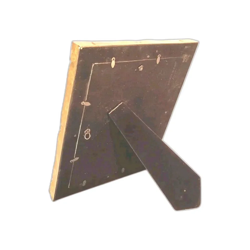 Large Gold Gallery Frame, Wall or Table Mount, 7 photo slots, 15x12